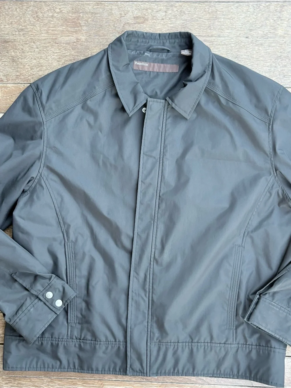 Perry Ellis Men's Gray Lightweight Jacket 2XL